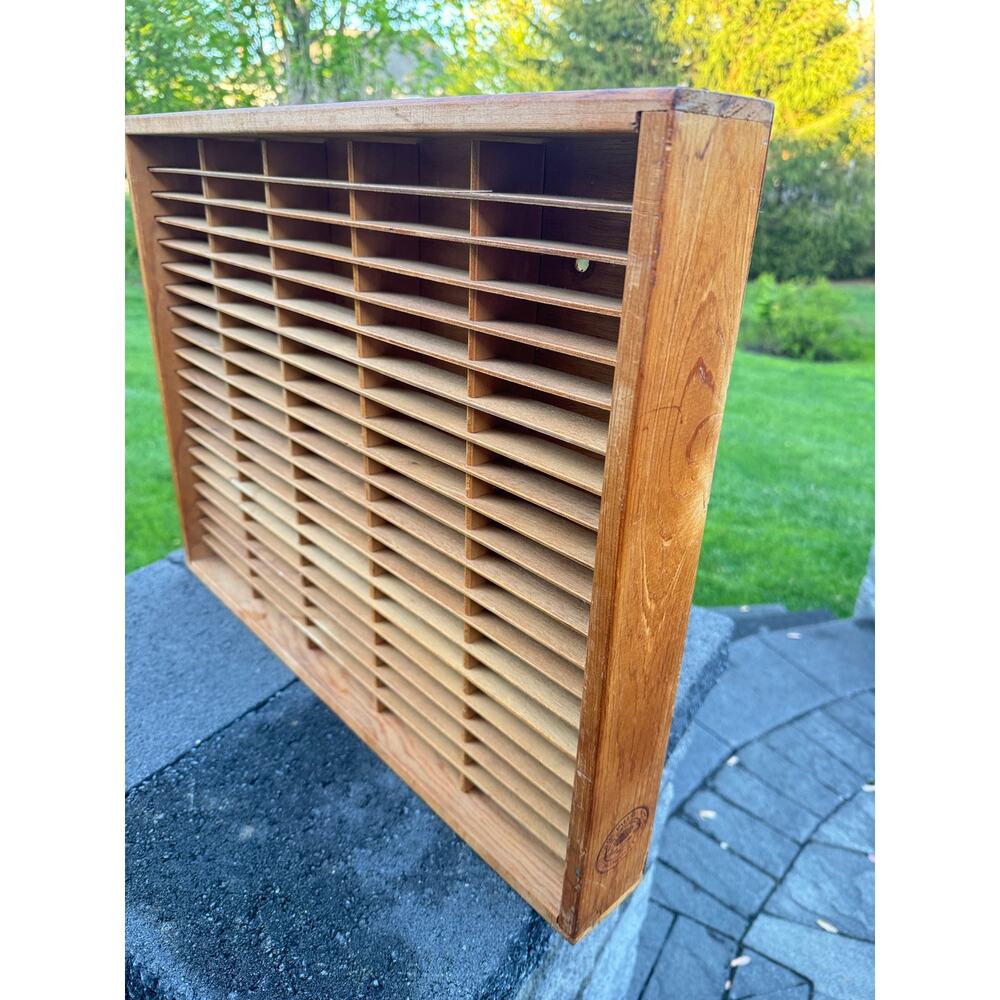 Napa Valley Box Company 100 Cassette Tape Wood Storage Holder Wall Mount